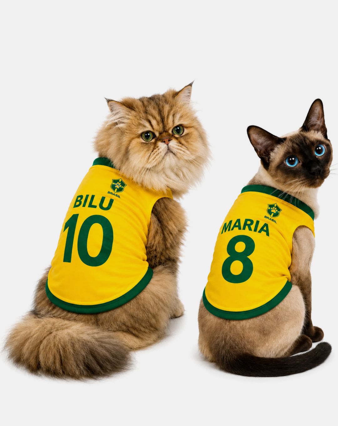 Camisa Personalizada para Gato Nome e Número