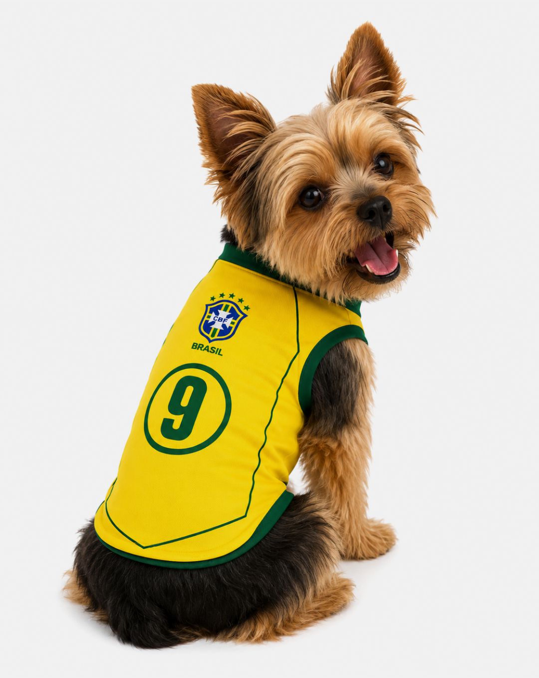 Camisa Brasil Amarela Retrô 2002 N° 09