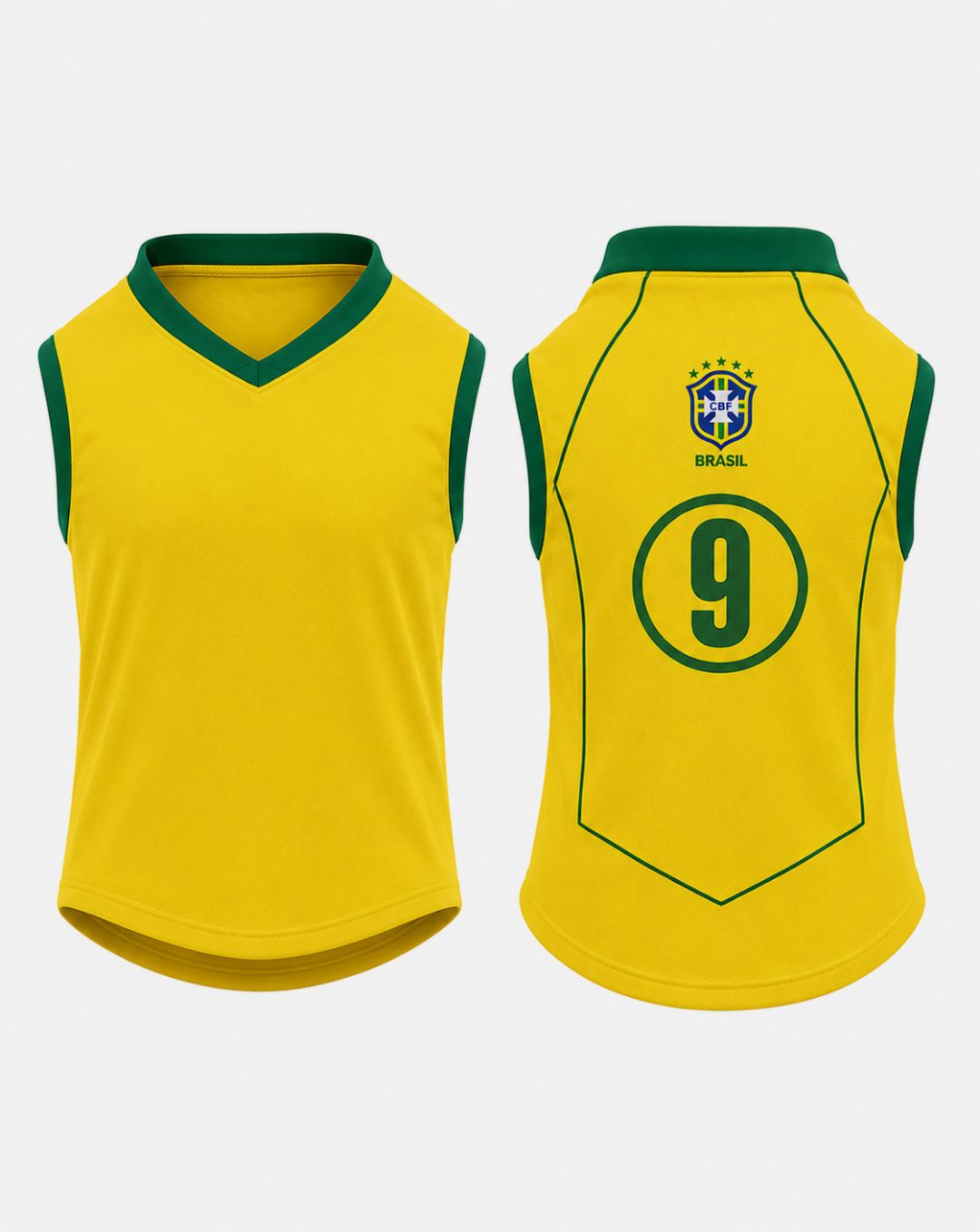 Camisa Brasil Amarela Retrô 2002 N° 09
