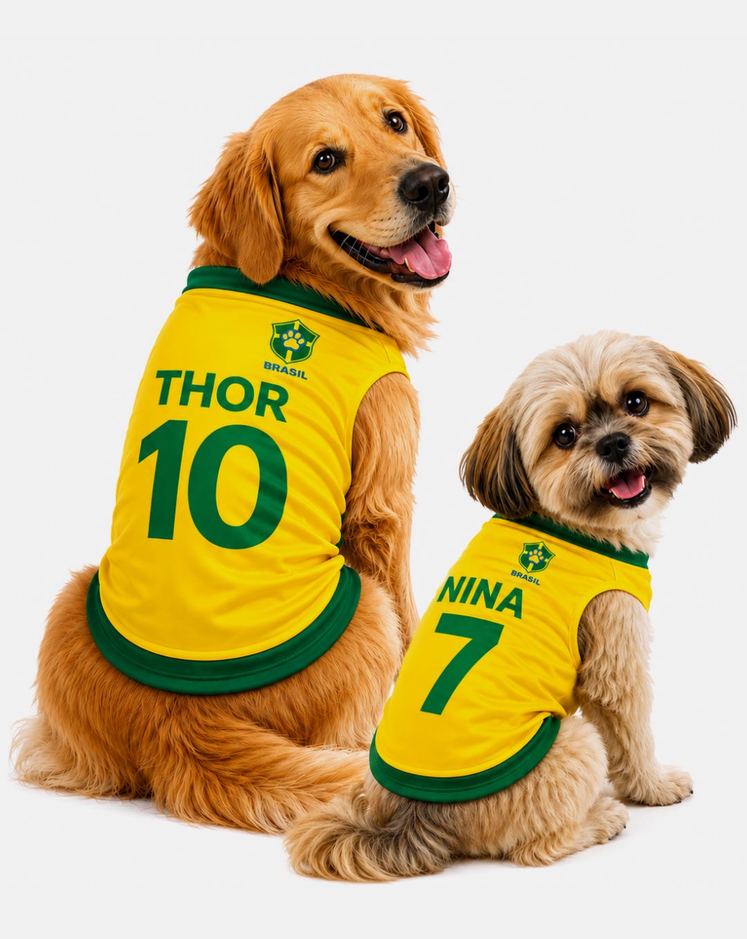 Camisa Personalizada para Cachorro Nome e Número