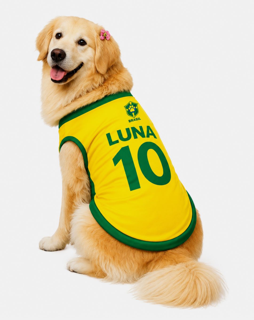 Camisa Personalizada para Cachorro Nome e Número